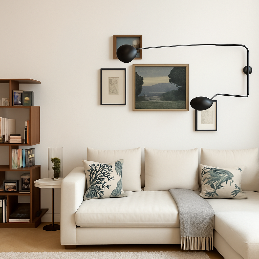 Retro style adjustable LED wall light swing - vue 3 sur 13