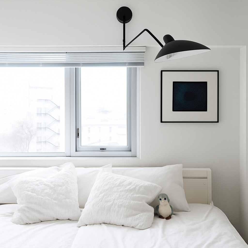 Retro style adjustable LED wall light swing - vue 4 sur 13