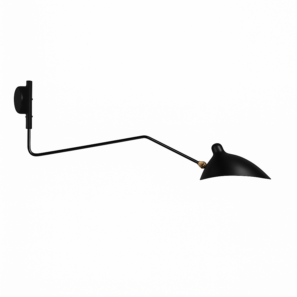 Retro style adjustable LED wall light swing - vue 10 sur 13