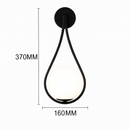 Gold LED designer wall light with white glass sphere Shadow