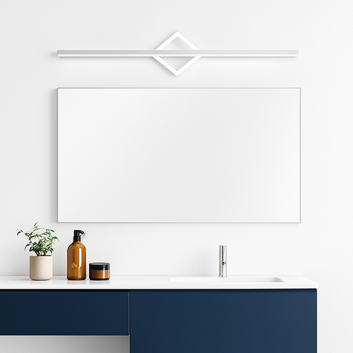 Design LED wall light gold or white Mirror - vue 3 sur 7
