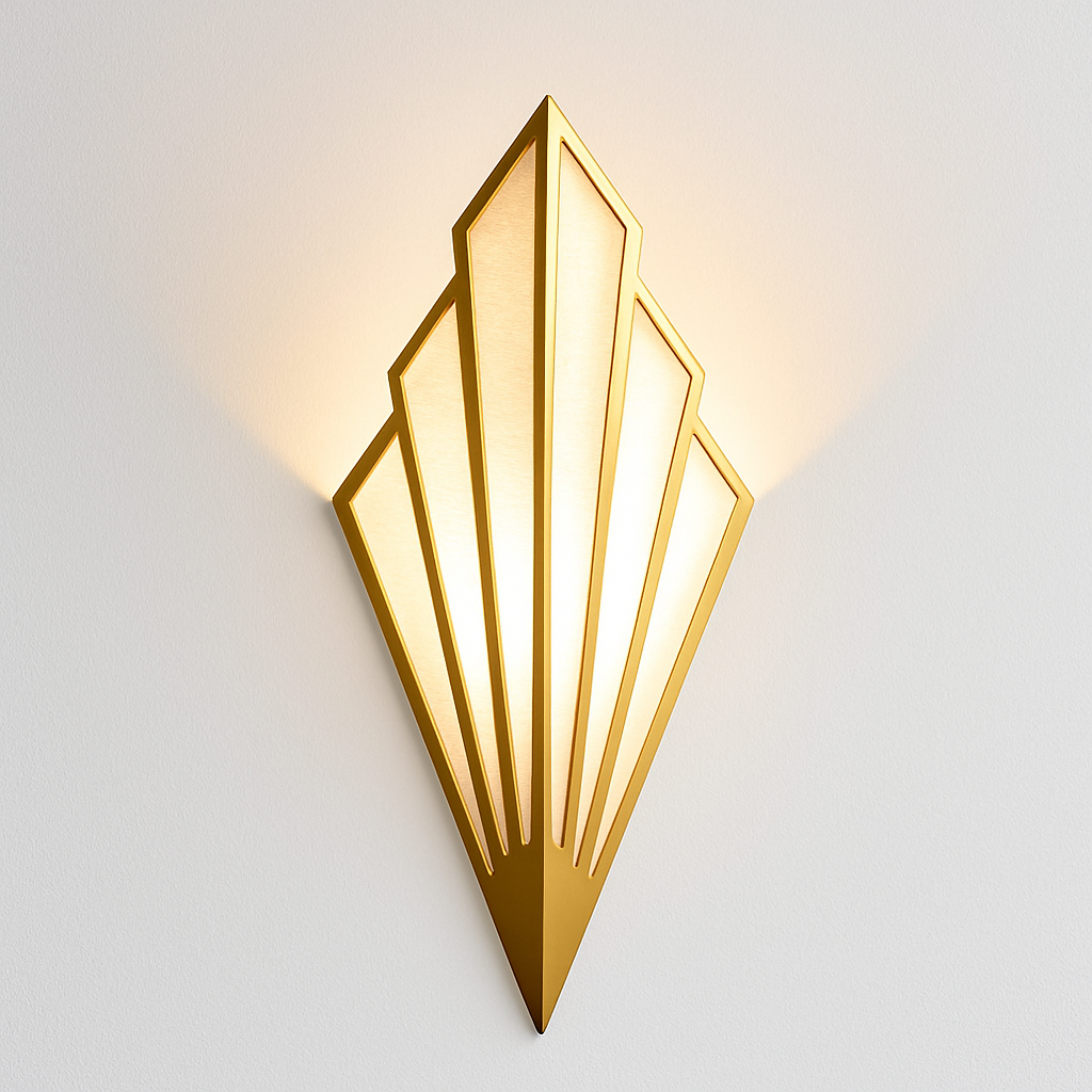 Bumbee triangular metal LED designer wall light