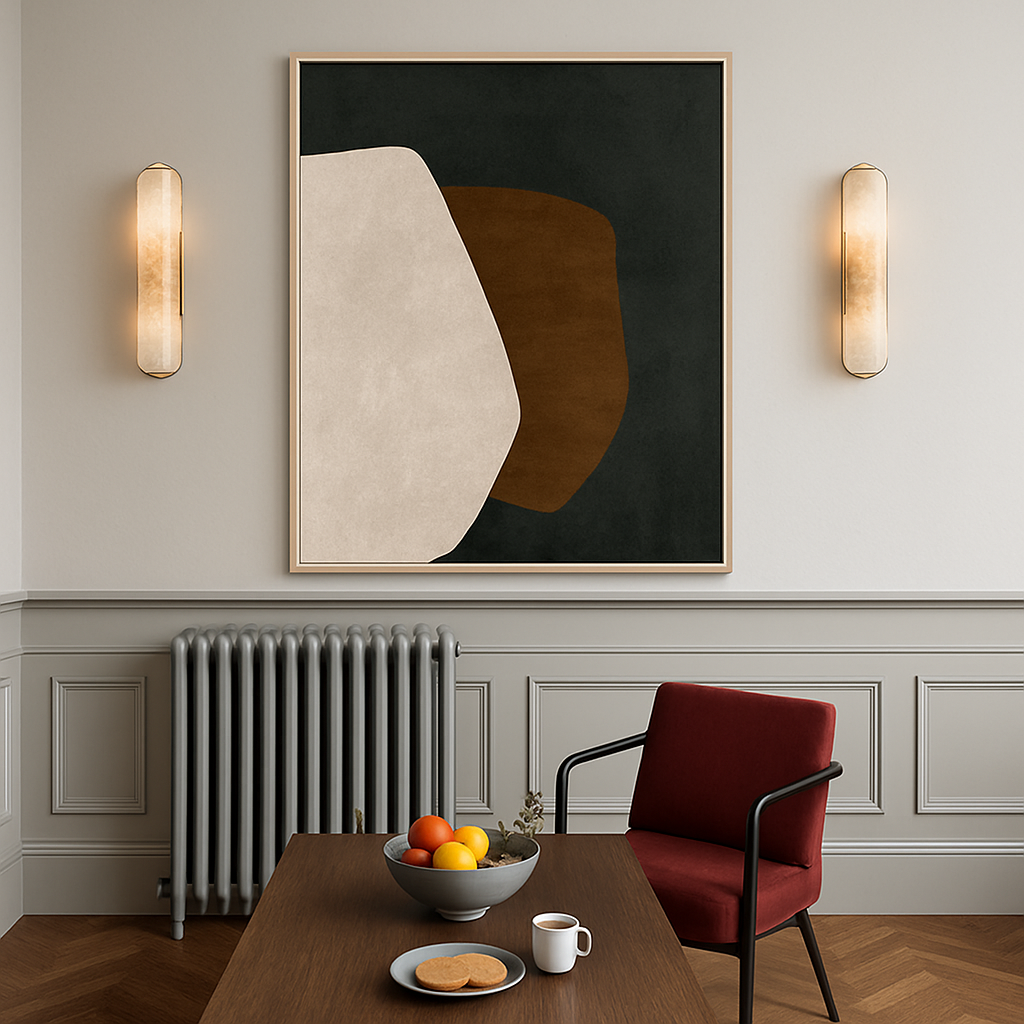 Shining style rounded marble LED wall light - vue 3 sur 8