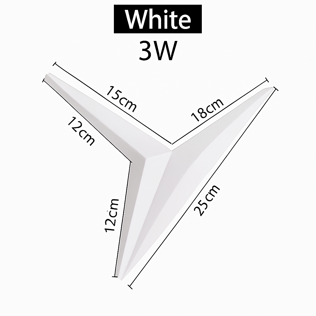 Triangle metal LED designer wall light