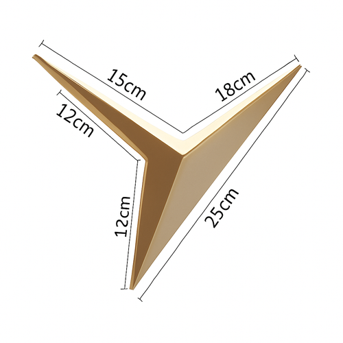 Triangle metal LED designer wall light - vue 7 sur 6