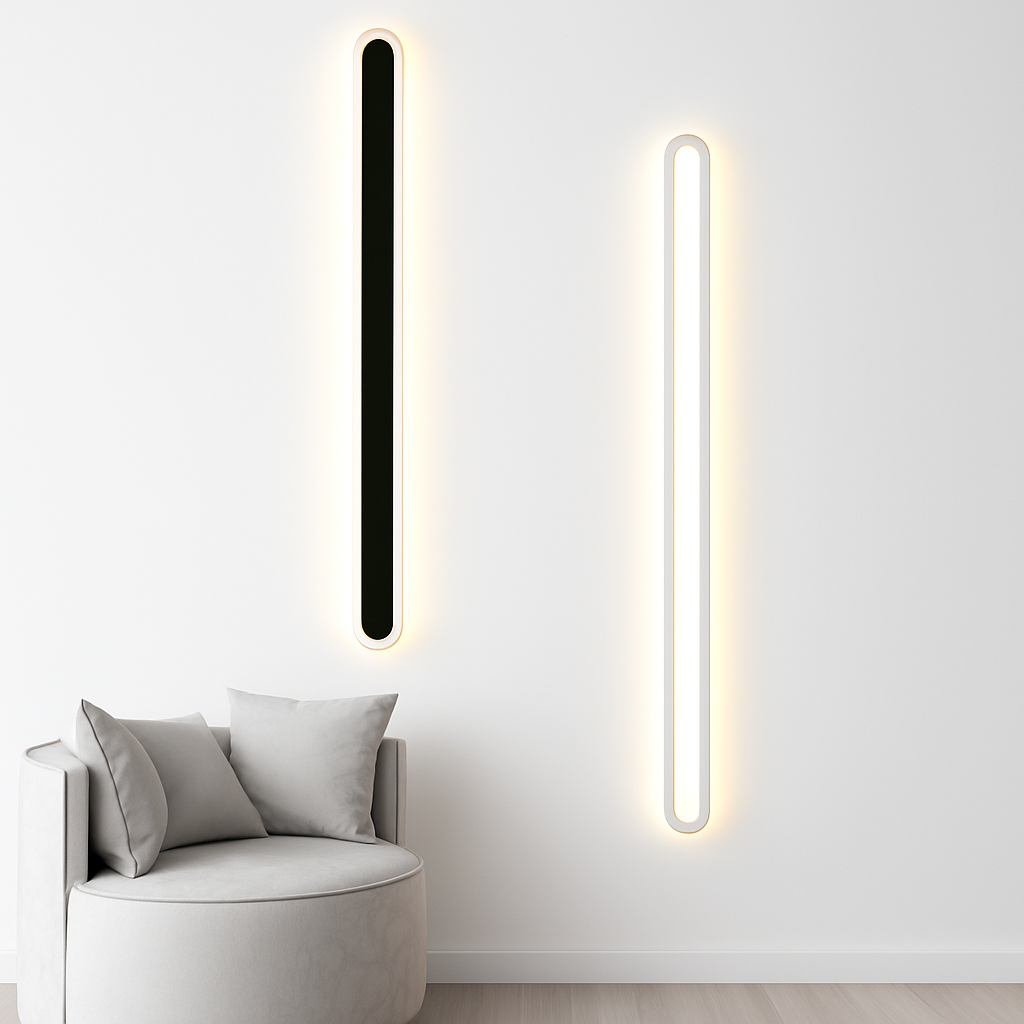 Jack rectangular metallic LED designer wall light