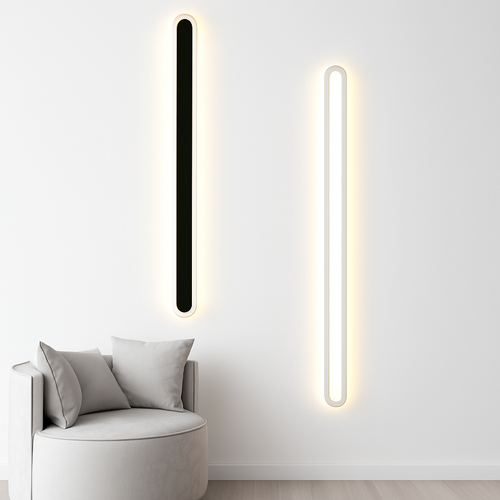 Jack rectangular metallic LED designer wall light - vue 3 sur 9