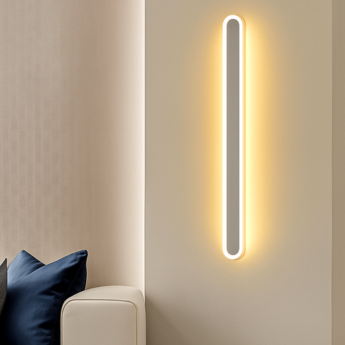 Jack rectangular metallic LED designer wall light - vue 6 sur 9