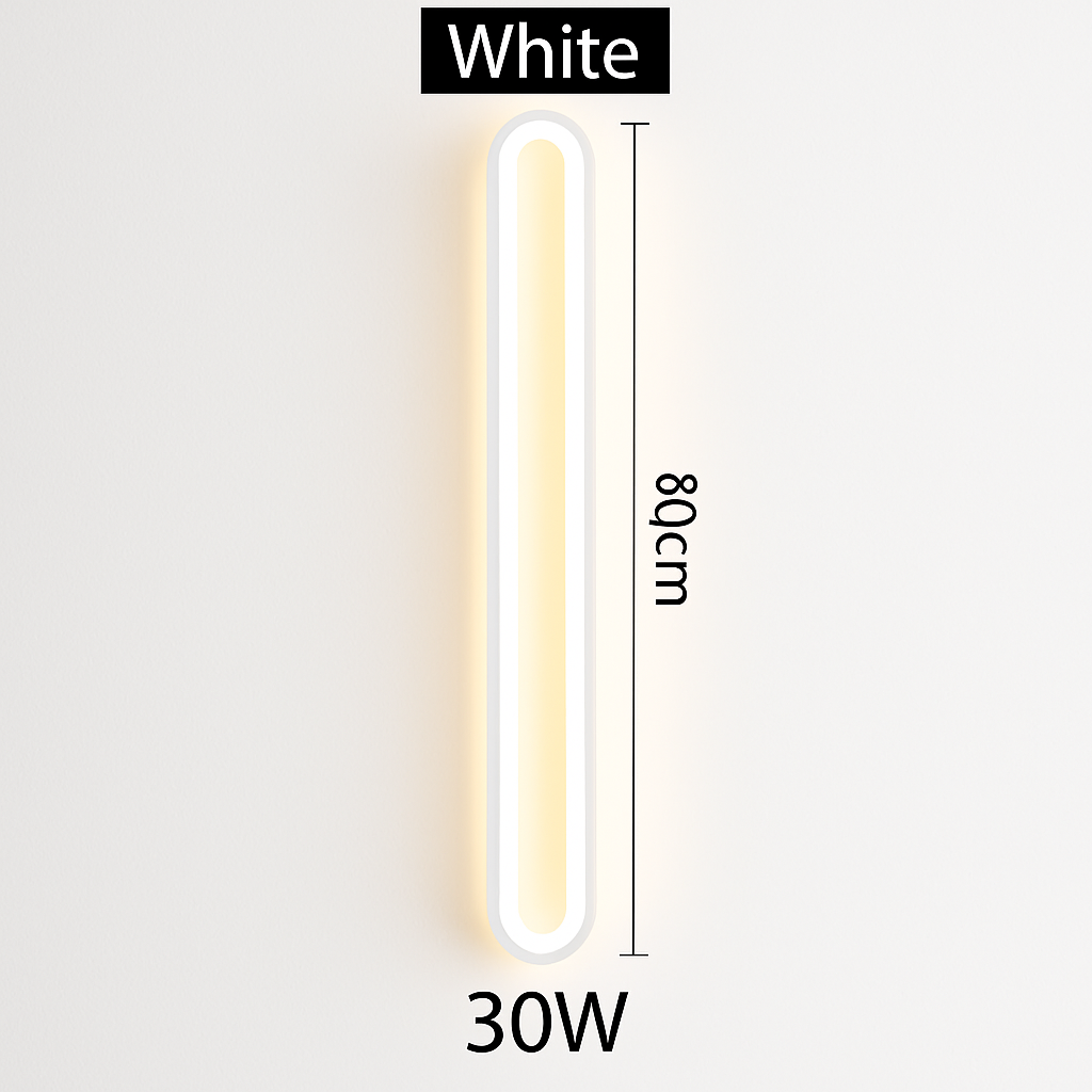 Jack rectangular metallic LED designer wall light - vue 7 sur 9