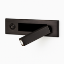 Square LED reading wall light with integrated design