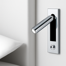 Square LED reading wall light with integrated design