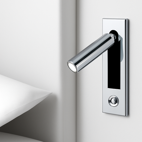 Square LED reading wall light with integrated design - vue 8 sur 11