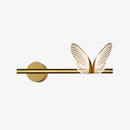 Gold metallic butterfly designer wall light