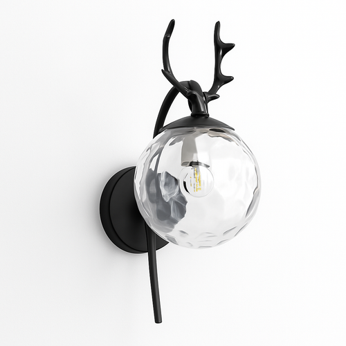 Modern designer wooden deer wall light - vue 4 sur 10