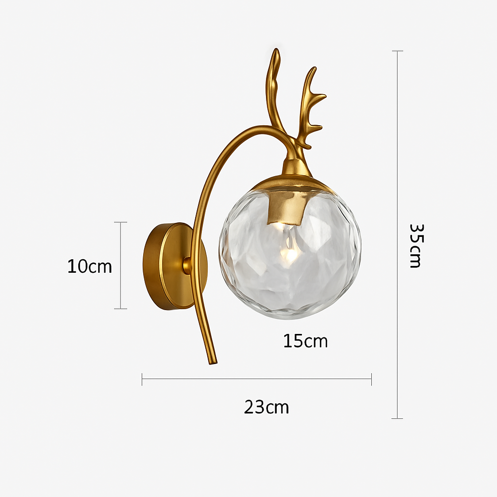Modern designer wooden deer wall light