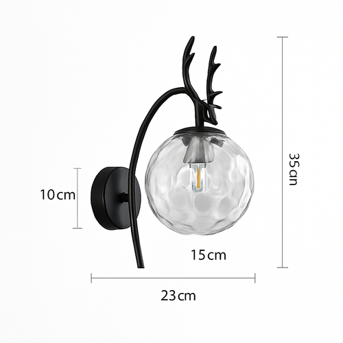 Modern designer wooden deer wall light - vue 10 sur 10