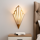 Triangular designer LED wall light in colourful metal