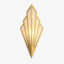 Triangular designer LED wall light in colourful metal