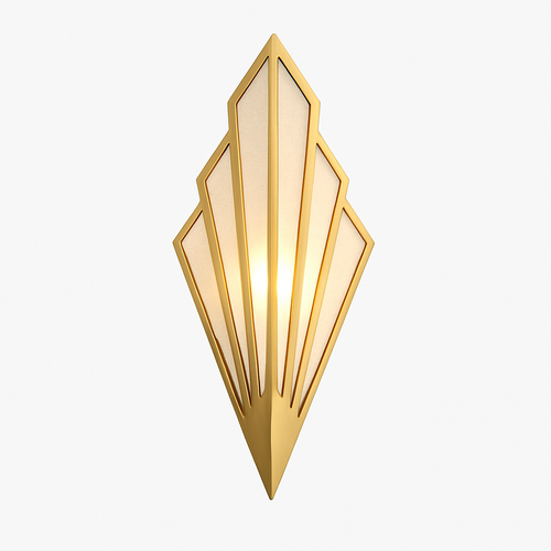 Triangular designer LED wall light in colourful metal - vue 7 sur 8