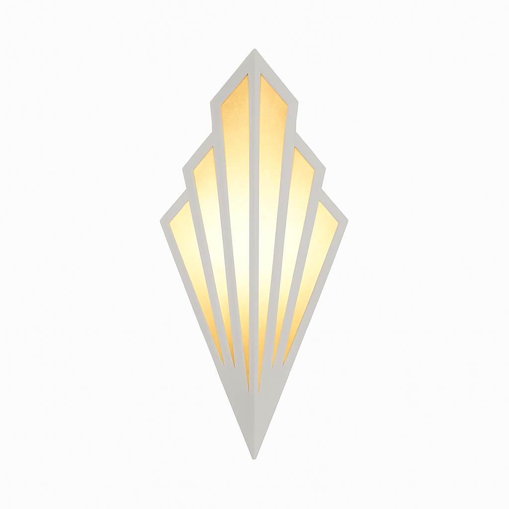 Triangular designer LED wall light in colourful metal - vue 7 sur 8
