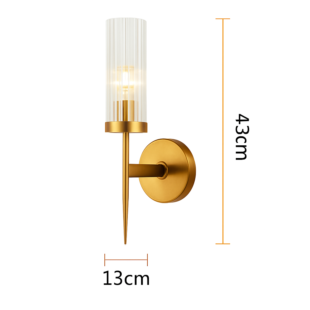 Stair gold LED wall light - vue 5 sur 6