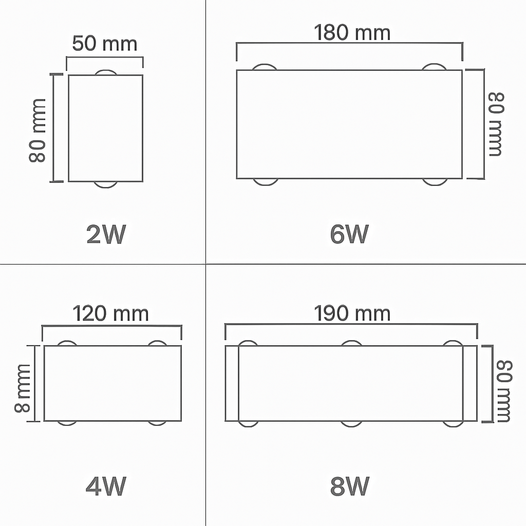 Aluminium LED wall light - vue 9 sur 9