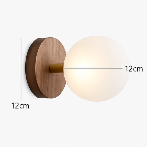 Modern minimalist wooden wall light - vue 14 sur 14