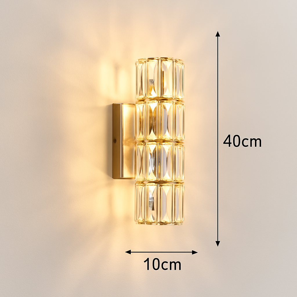 Modern crystal wall light - vue 11 sur 15