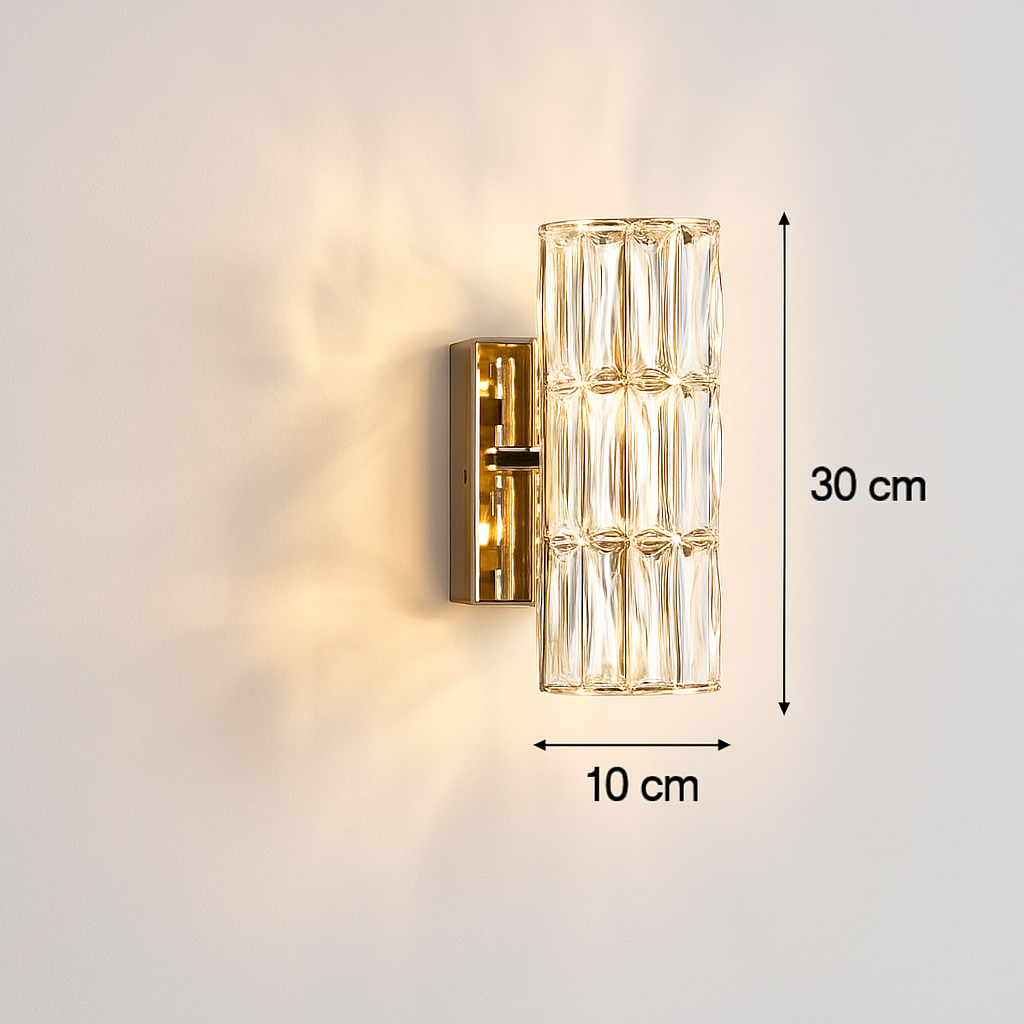 Modern crystal wall light - vue 8 sur 15