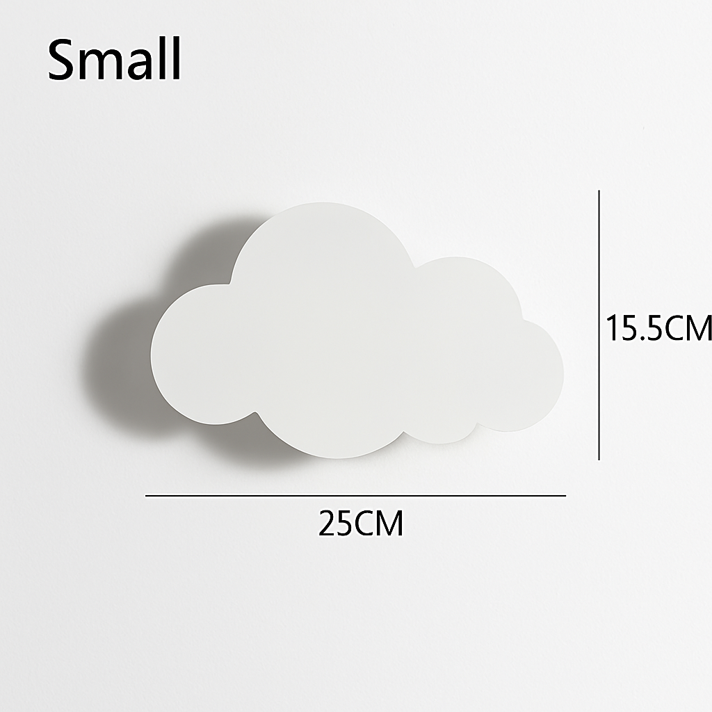 Cloud-shaped wall light for baby room