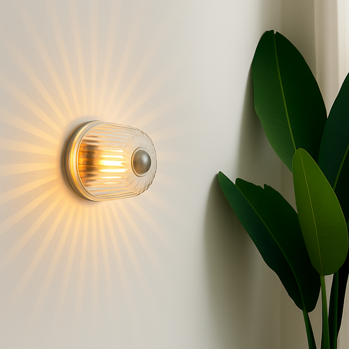 Bauhaus decorative glass wall light - vue 6 sur 8