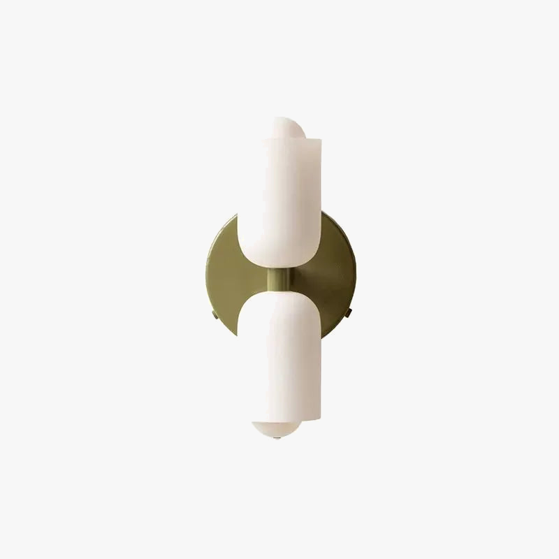 Simple to double head glass wall light