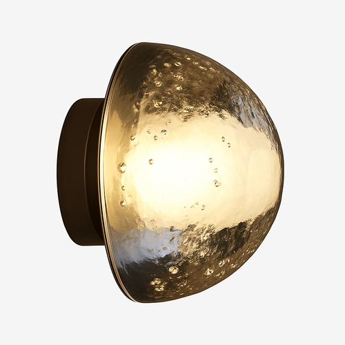 Outdoor crystal half-dome wall light