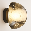 Outdoor crystal half-dome wall light