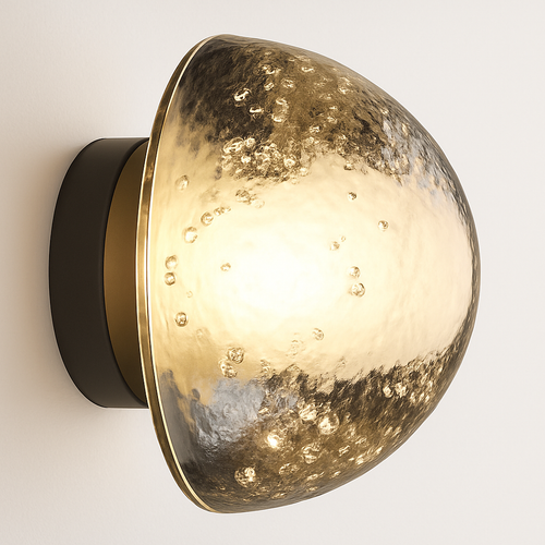 Outdoor crystal half-dome wall light - vue 3 sur 3