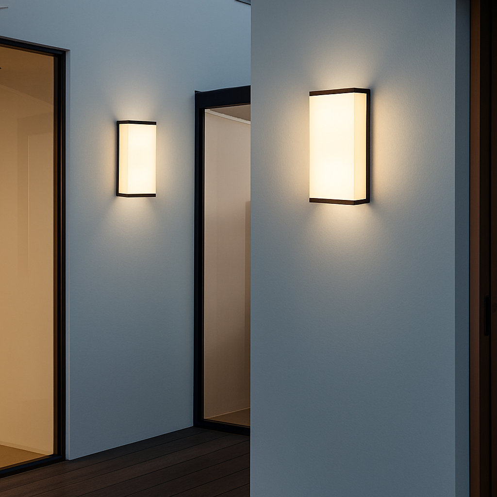 Modern LED outdoor wall light waterproof IP65 for balcony, garden, fence and porch, 110v 220v - vue 3 sur 7