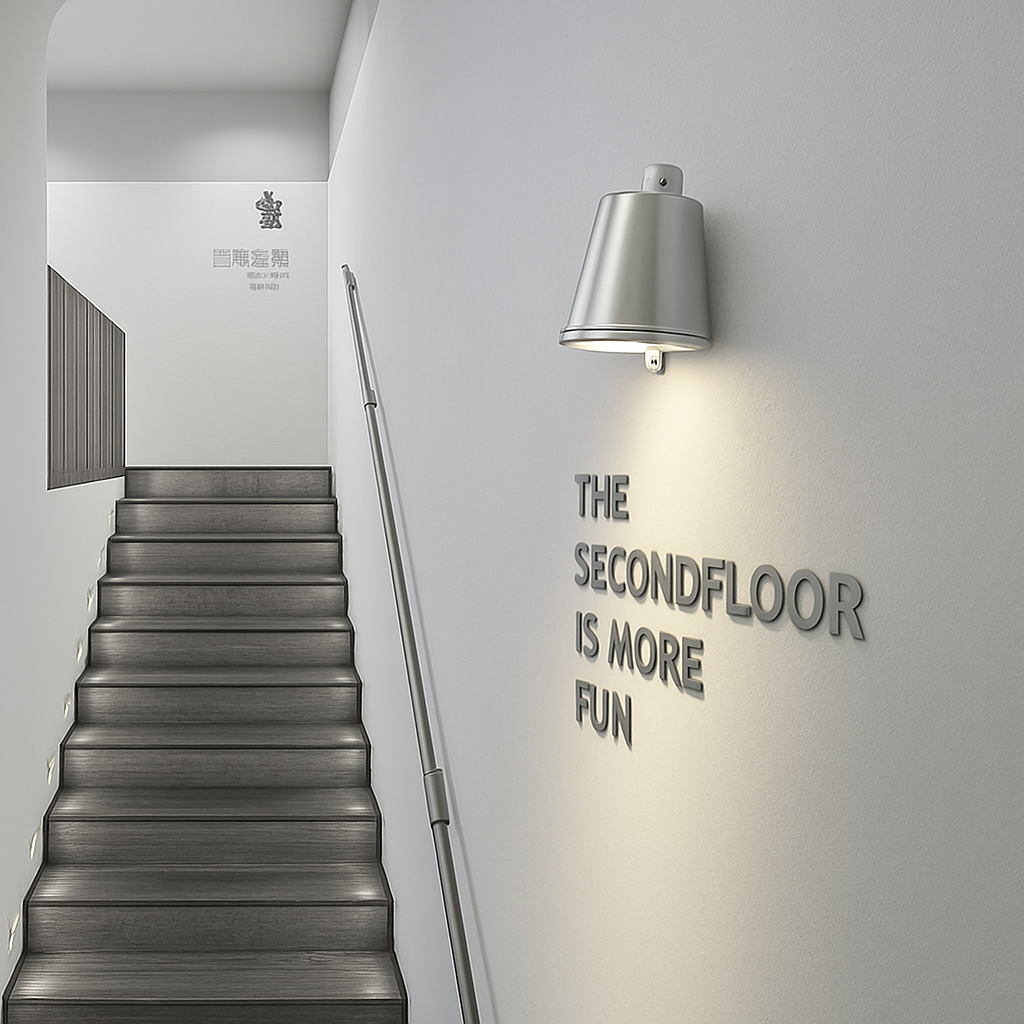 Outdoor retro industrial wall light for logo or sign