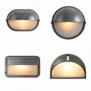Retro industrial style outdoor aluminium wall light
