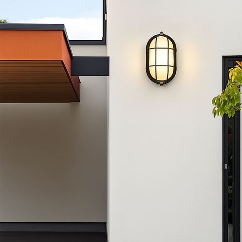 Retro industrial style outdoor aluminium wall light - vue 3 sur 15