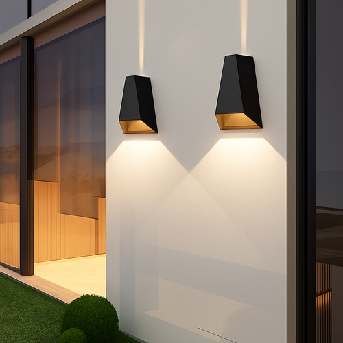 Outdoor waterproof double head wall light creative design - vue 4 sur 13