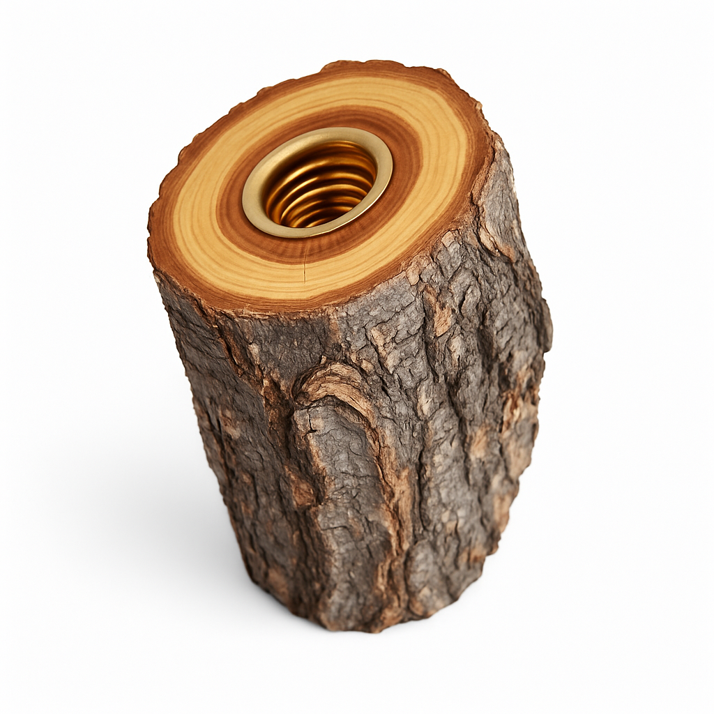 Tree trunk style wall light