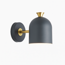 Adjustable colourful LED wall light with rounded shade