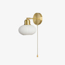 LED wall light with white lampshade Japan