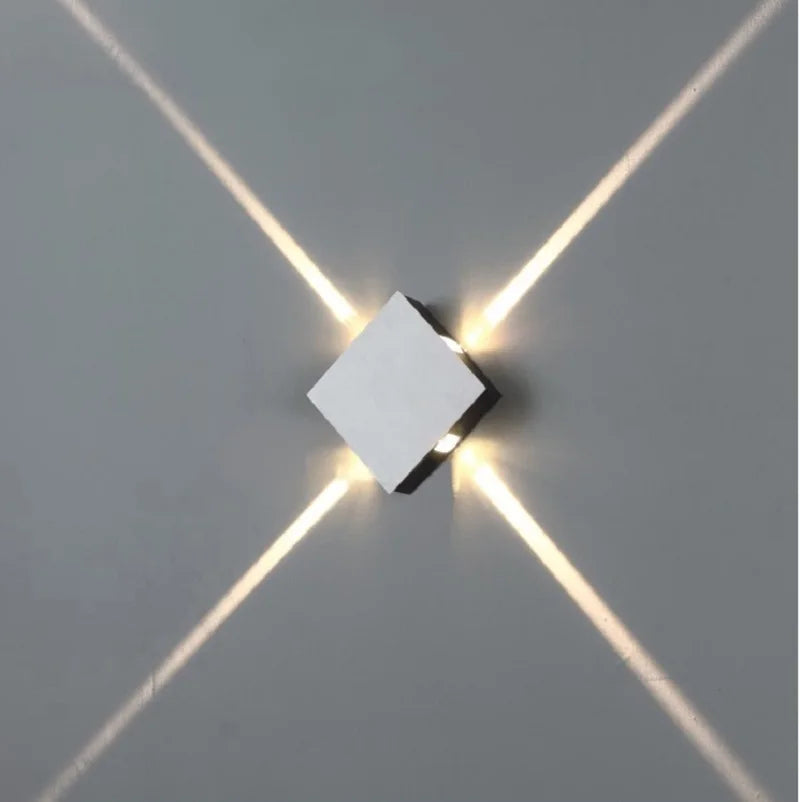 Minimalist square LED wall light