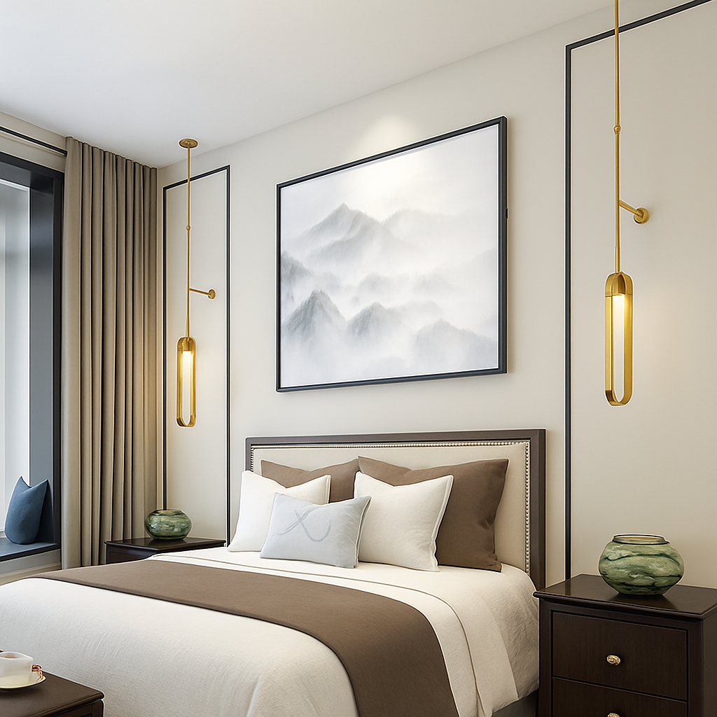 Creative LED wall light with adjustable height