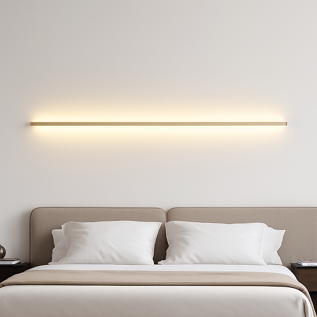 Aluminium cuboid LED wall light with remote control and dimming - vue 4 sur 22