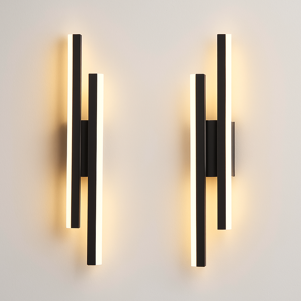 Led wall light copper line acrylic shade indoor lighting for living room or hallway