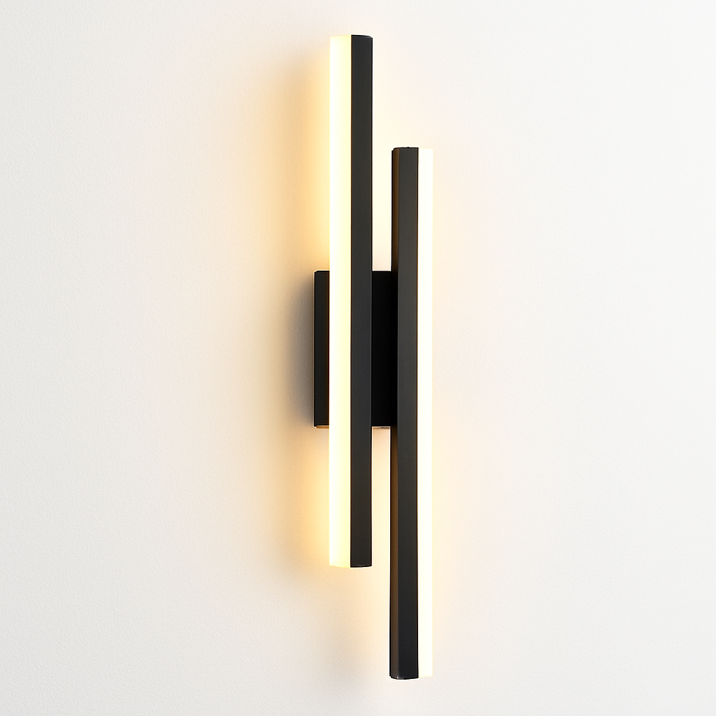 Led wall light copper line acrylic shade indoor lighting for living room or hallway