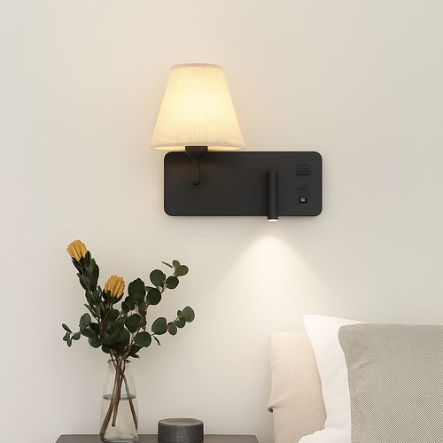 Modern indoor USB LED wall light - vue 4 sur 10