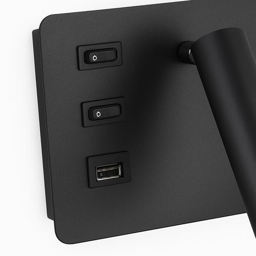 Modern indoor USB LED wall light - vue 6 sur 10